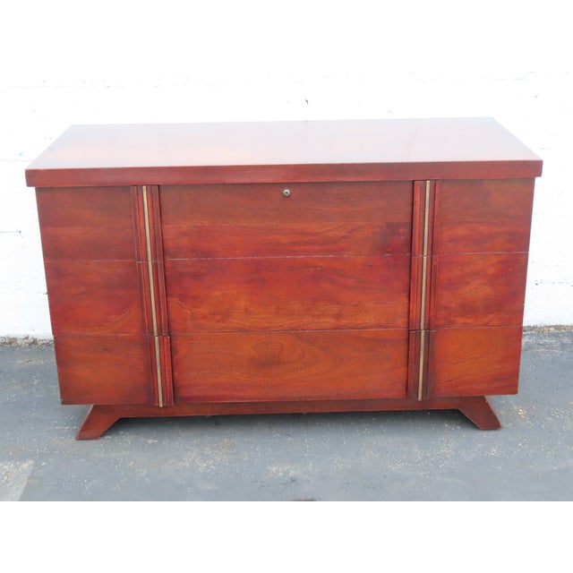 Mid Century Lane Cedar Chest Blanket Trunk Window Bench With a Drawer 6657 For Sale - Image 14 of 18