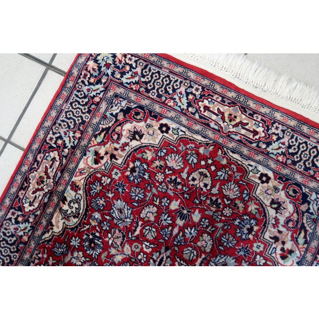 1960s, Handmade Vintage Persian Kashan Runner 2.4' X 5.8' For Sale - Image 9 of 10