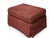 Vintage Skirted Ottomans or Footstools in Burgandy and Gold --A Pair For Sale - Image 4 of 4