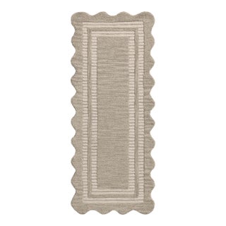 Chris Loves Julia x Loloi Scottie Fog / Ivory 2'-6" x 7'-6" Runner Rug For Sale