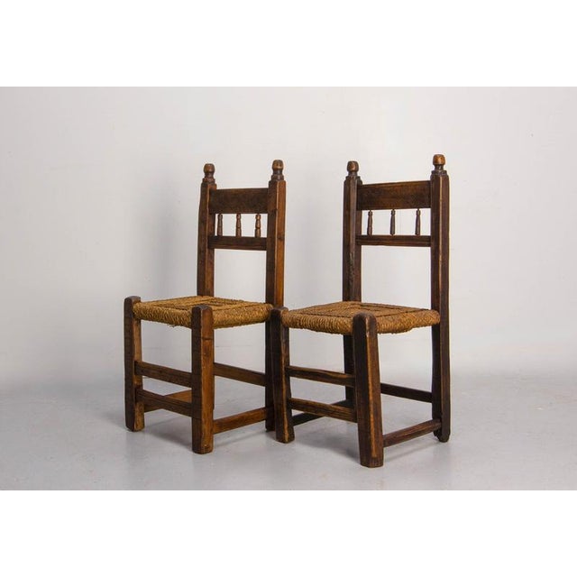Spanish Side Chairs in Pine, 1800s, Set of 2 For Sale - Image 3 of 11