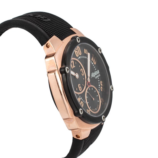 Modern Alpina Avalanche Extreme 48mm Al650x5ae24/6 Rose Rubber Manual Wind Watch For Sale - Image 3 of 8