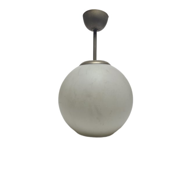 Art Deco Communist Pendant Lamp, Poland, 1960s For Sale - Image 3 of 15