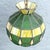 Mid 20th Century Mid Century Green Stained Glass Pendant Lamp For Sale - Image 5 of 6