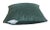Custom-tailored designer pillow in a cotton blend velvet fabric ina hunter green color. Same fabric on the reverse. Zipper...