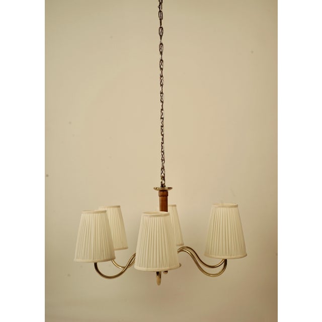 1930s Vintage Chandelier in Brassard Wood by Oswald Haerdtl, 1933 For Sale - Image 5 of 18