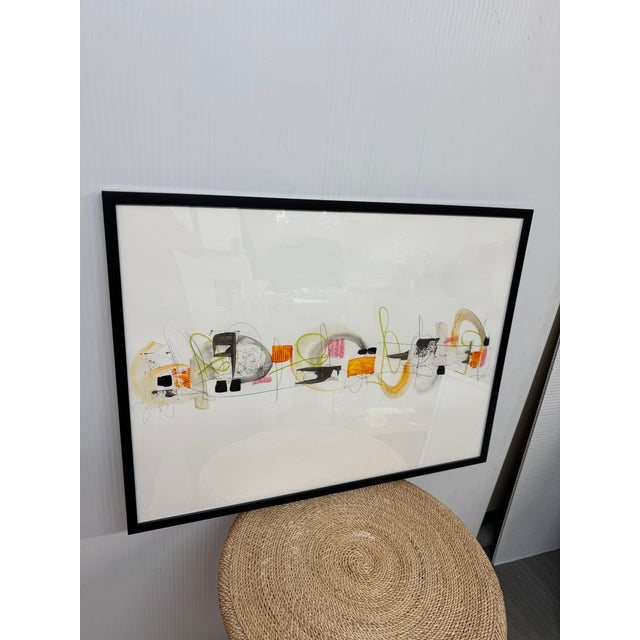 Design Plus Gallery presents the Original Acrylic Painting Citrus Totem by Isabel Wyatt. The artwork is an abstract tower...