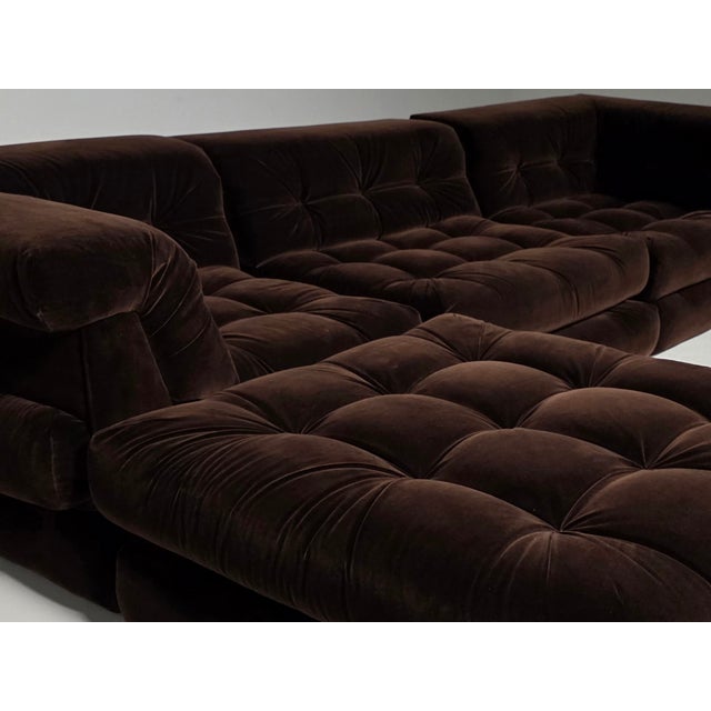 Brown Mah Jong Sofa by Hans Hopfer for Roche Bobois, 1970s, Set of 11 For Sale - Image 8 of 11