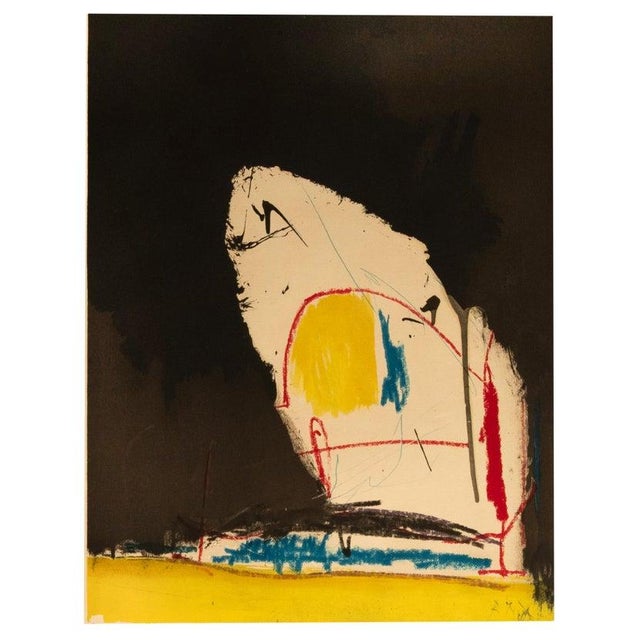 Abstract American Abstract Expressionist Color Pochoir "Capriccio" Signed Numbered 80/200 by Robert Motherwell, 1961 For Sale - Image 3 of 10