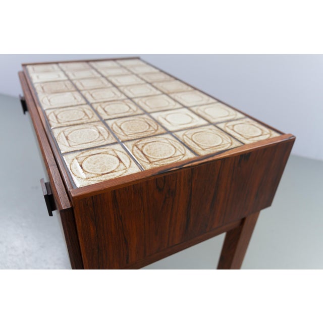 Danish Modern Rosewood and Tile Hallway Dresser, 1960s For Sale - Image 11 of 16