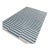 Handmade Cotton Striped Rug, Stone Washed Blue and White Dhurrie - 9'x12' For Sale