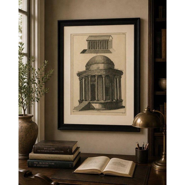 Black Bernard de Montfaucon, Temple of Vesta & Classical Rotunda, 1721, Engraving For Sale - Image 8 of 10