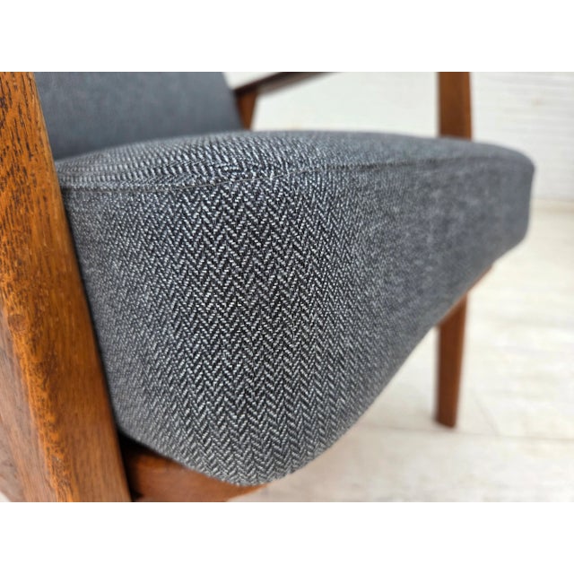 Set of Vintage Danish Armchairs in Furniture Wool and Teak and Oak, 1960s For Sale - Image 6 of 18