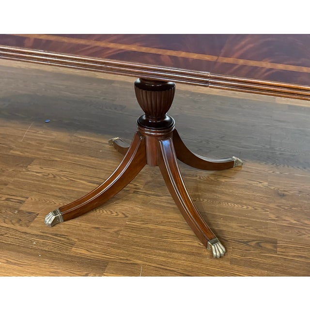 Georgian Style Mahogany Dining/Banquet Table by Leighton Hall - Showroom Sample For Sale - Image 16 of 18