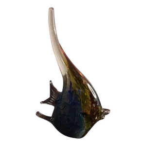 Murano Style Millefiore Art Glass Fish Figurine