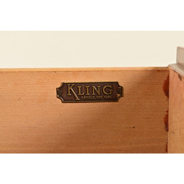 Chippendale Solid Maple Dresser or Chest of Drawers by Kling, Circa 1960s For Sale - Image 9 of 13