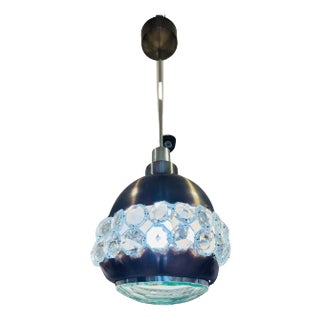 Pia Crippa Lumi 1960 Italian Mid Century Crystal Pendant For Sale