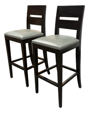 Christian Liaigre for Holly Hunt Archipel Leather Barstools, Pair
