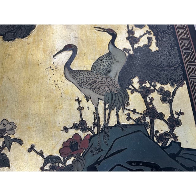 Paint Vintage Chinese Laquer Coffee Table For Sale - Image 7 of 12