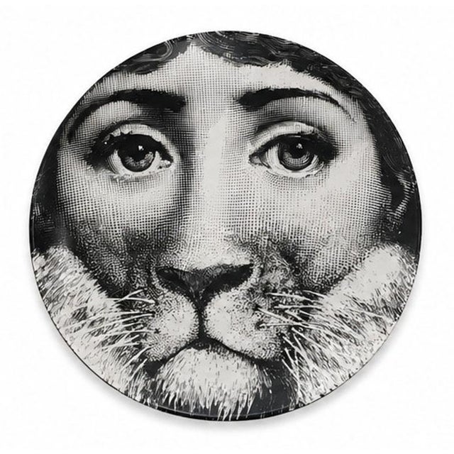 Italian Late 20th Century Set of Eight Fornasetti Lina Cavalieri Porcelain Plates For Sale - Image 3 of 13