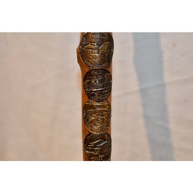 Vintage European Walking Stick With 12 Badges For Sale - Image 11 of 12