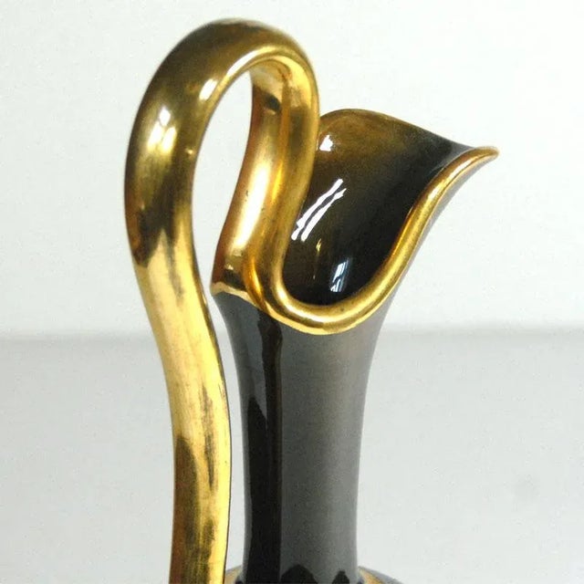 Gold Ceramic Jug, Belgium, 1960s For Sale - Image 8 of 11