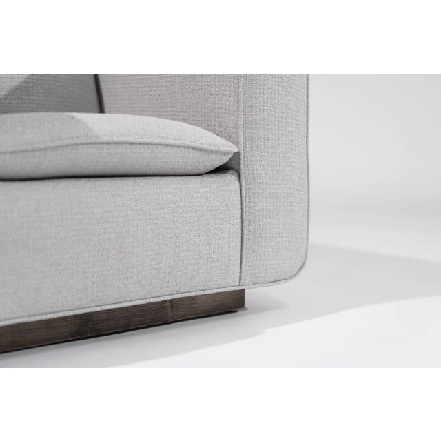 Gray Italian Lounge Chairs in Grey Linen, Circa 1950s For Sale - Image 8 of 10