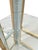 1970s Vintage Custom Painted Baby Blue Gold Arched Pencil Reed Glass Shelving Unit Etagere For Sale - Image 5 of 13