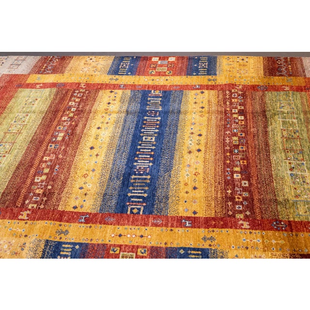 Contemporary Gabbeh Rug 6'8'' X 9'7'' For Sale - Image 11 of 12
