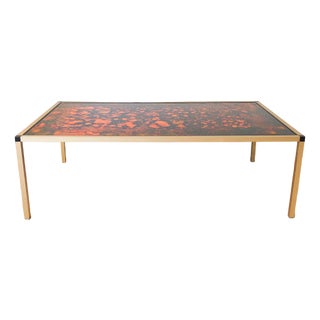 Danish Lava Pattern Coffee Table, 1970s For Sale