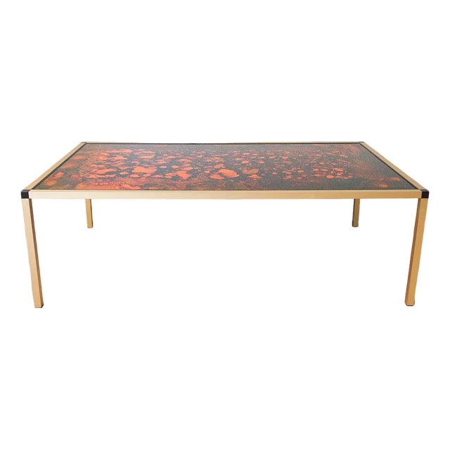 Danish Lava Pattern Coffee Table, 1970s For Sale
