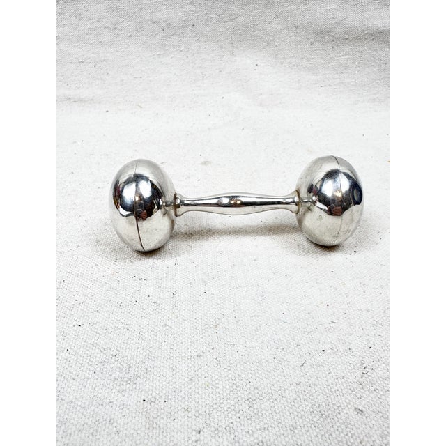 Vintage sterling silver baby rattle. Perfect to give to new parents for the holidays or as a baby shower gift. This is a...