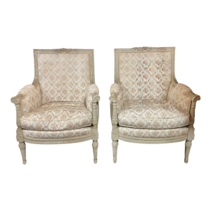 Pair of 19th C. French Louis XVI Armchairs