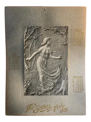1904 "The Seasons" Art Nouveau Calendar Sheet