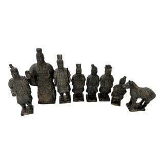 Vintage Chinese Terra Cotta Warrior Figures-A Set For Sale