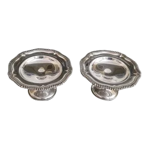 Pair of Gorham Weighted Sterling Silver Footed Compote Candy Dishes