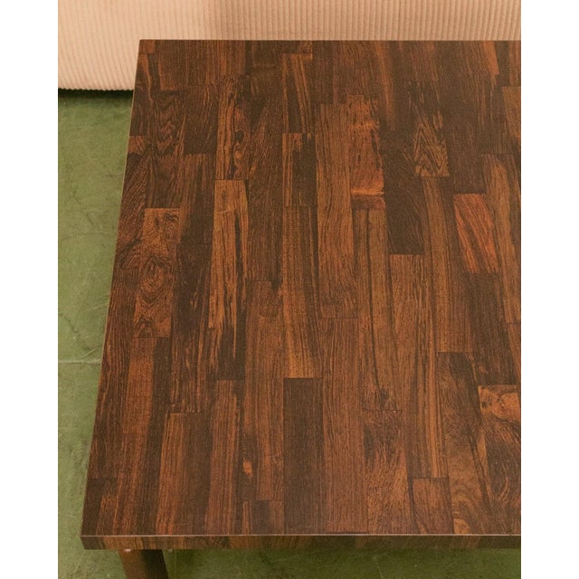 Mid 20th Century Vintage Square Laminate Coffee Table For Sale - Image 5 of 9