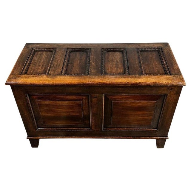 A charming early 20th century oak blanket box, dating to circa 1930, showcasing the enduring appeal of traditional English...