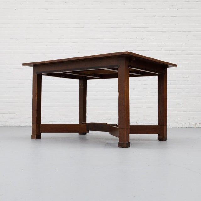 Dutch Art Deco Extendable Dining Table, 1920s For Sale - Image 4 of 18