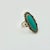 This is a lovely Southwestern Turquoise and Sterling Silver Ring. It features an elongated Turquoise gemstone set in...