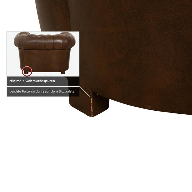 Chesterfield Chair in Brown Leather For Sale - Image 6 of 14