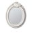 The Italian plaster cartouche oval mirror, inspired by 16thcentury Italian exterior windows, embodies the Renaissance...