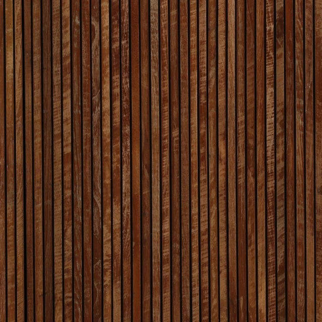 2020s Slatted Teak Rounded Sideboard Credenza For Sale - Image 5 of 7