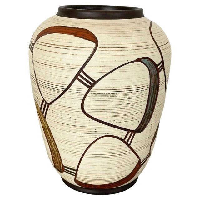 Abstract German Colorful Ceramic Pottery Vase by Franz Schwaderlapp for Sawa, 1950s For Sale - Image 17 of 17