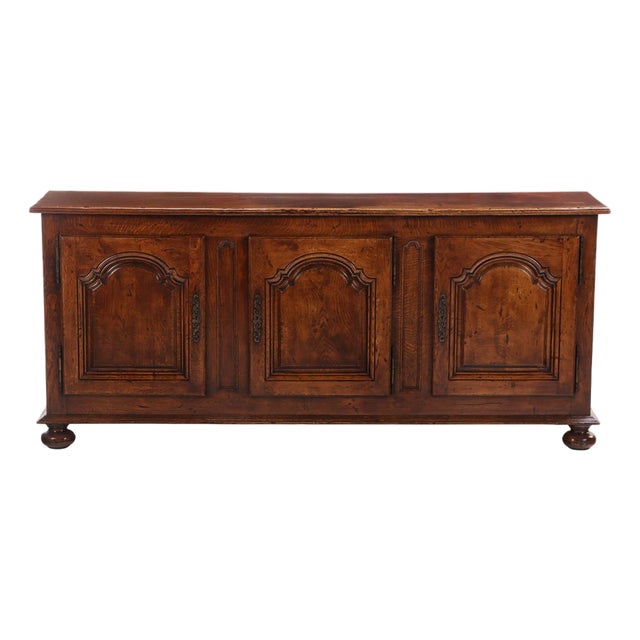 French Solid Oak Sideboard, C. 1940. For Sale