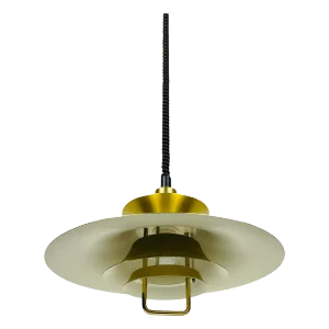 Danish Brass and Metal Pendant Lamp, 1960s
