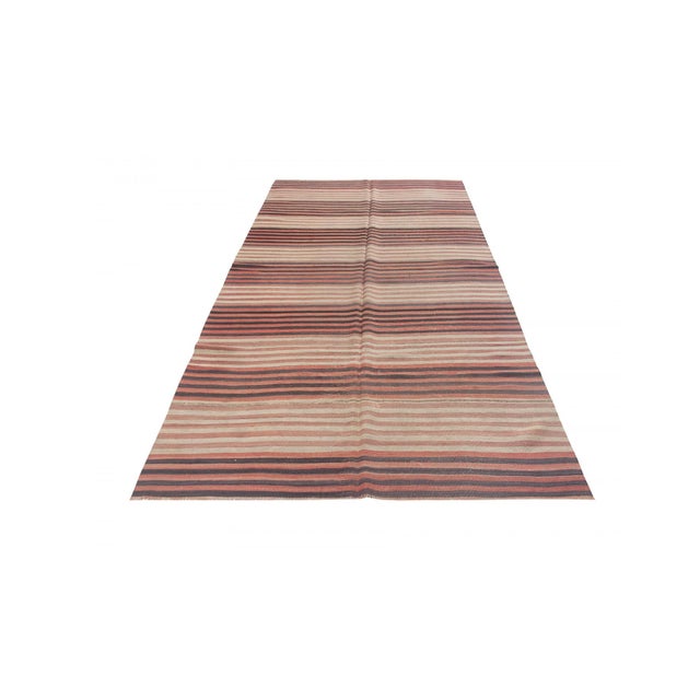 Vintage handwoven decorative kilim rug from Denizli region of Turkey. Approximately 50-60 years old. In very good condition.