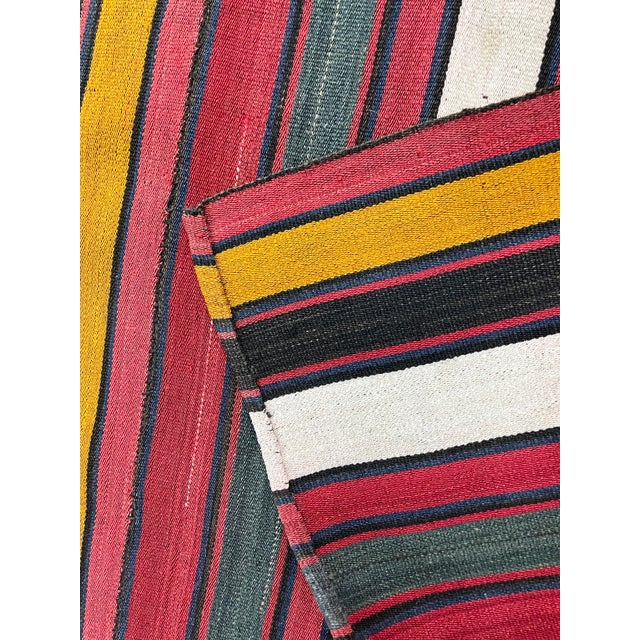 Antique Persian Jajim Kilim Persian Carpet For Sale - Image 4 of 9