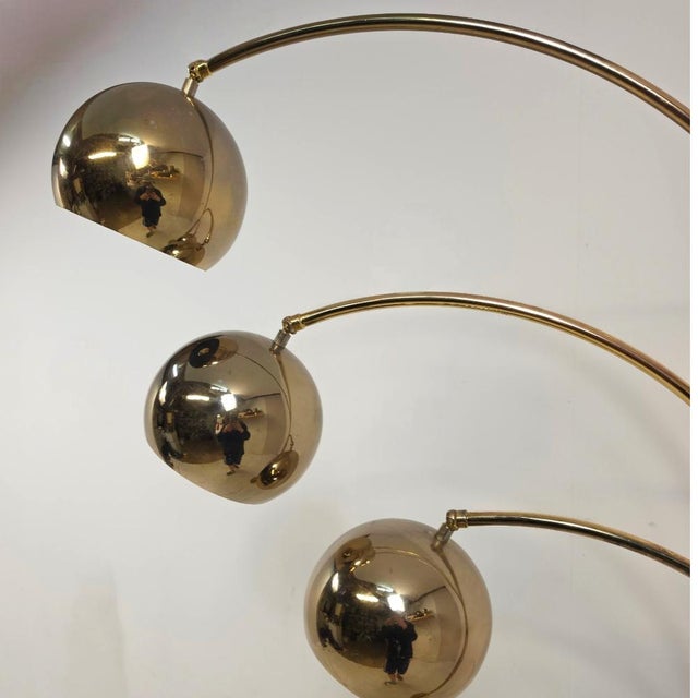 Brass Arc Lamp by Goffredo Reggiani for Guzzini, 1960s For Sale - Image 6 of 7