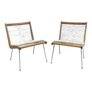 Mid-Century Modern Cord Chairs by Robert Ellenburger - a Pair For Sale